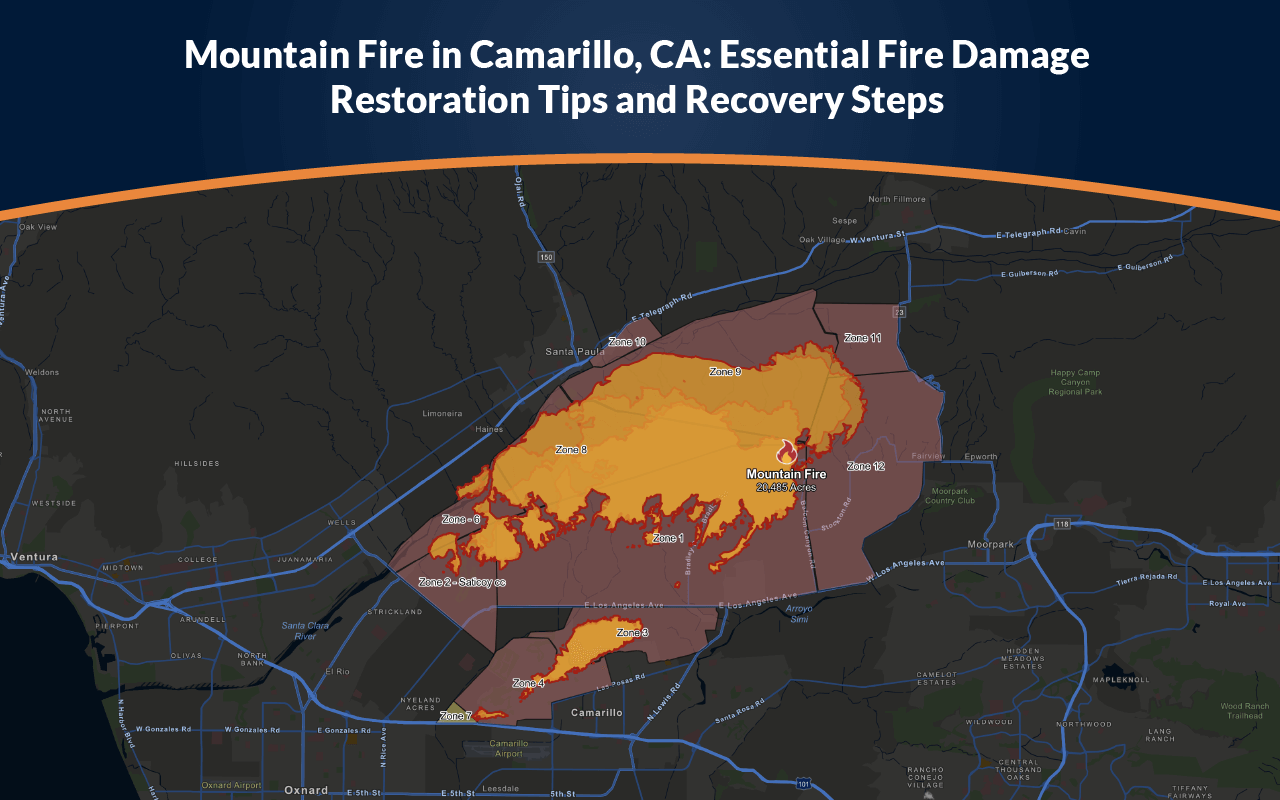 Mountain Fire in Camarillo, CA Essential Fire Damage Restoration Tips and Recovery Steps